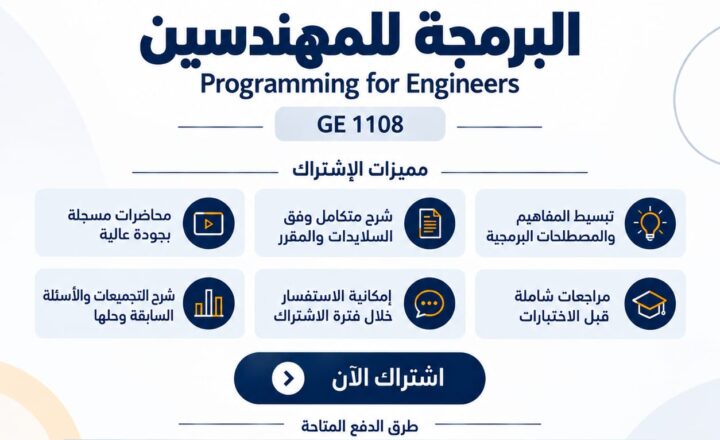 Programming for Engineers GE 1108